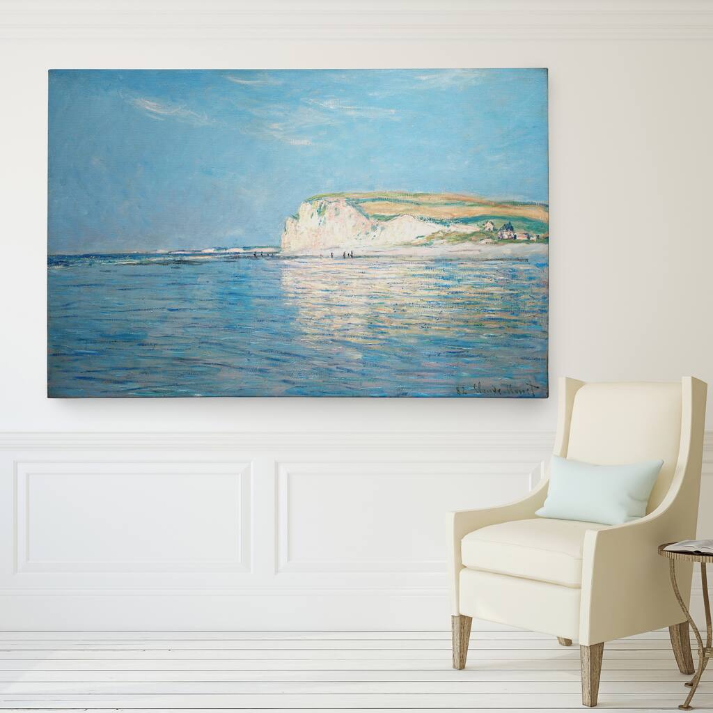 Claude Monet's 'Low Tide at Pourville' Gallery Wrapped Canvas Wall Art