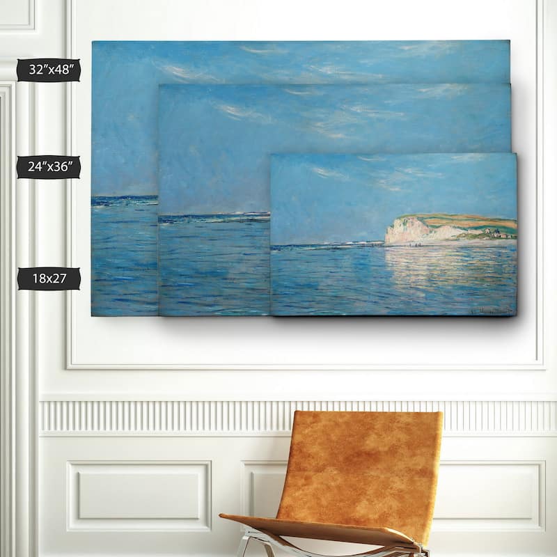 Claude Monet's 'Low Tide at Pourville' Gallery Wrapped Canvas Wall Art