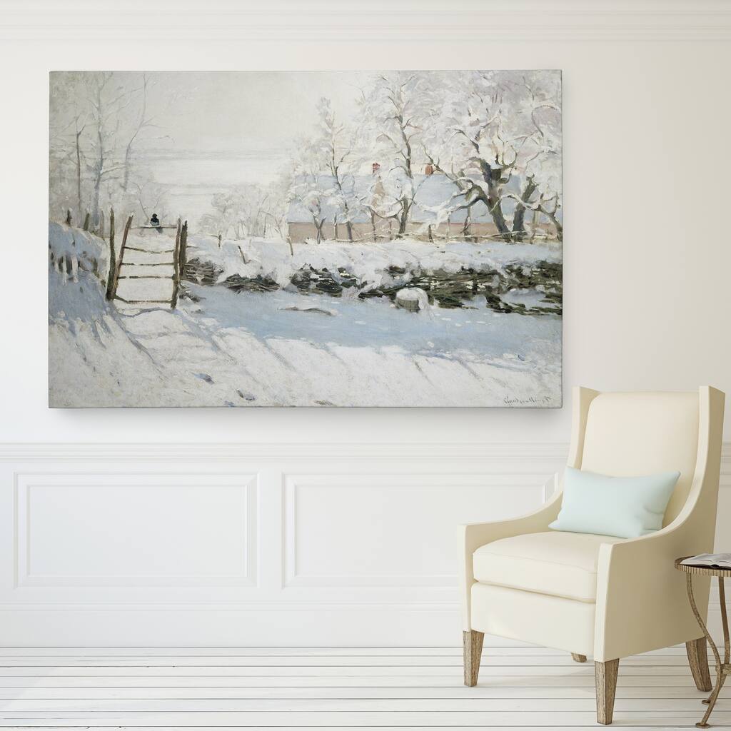 Wexford Home Claude Monet 'The-Magpie' Premium Giclee Gallery Wrapped Canvas