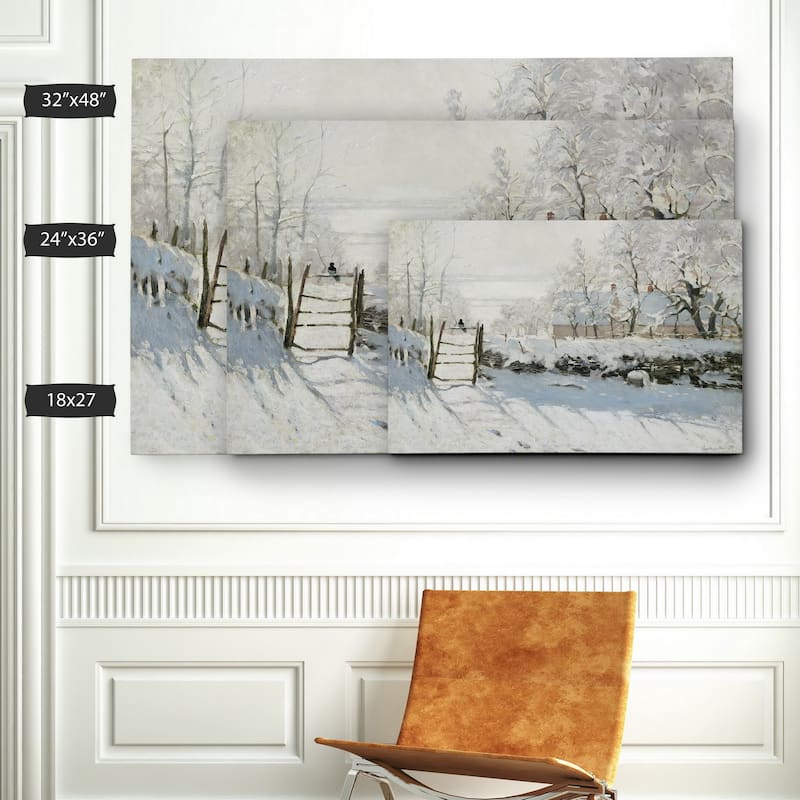 Wexford Home Claude Monet 'The-Magpie' Premium Giclee Gallery Wrapped Canvas