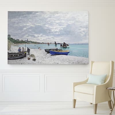 Wexford Home Claude Monet 'The Beach' Wrapped Canvas Art