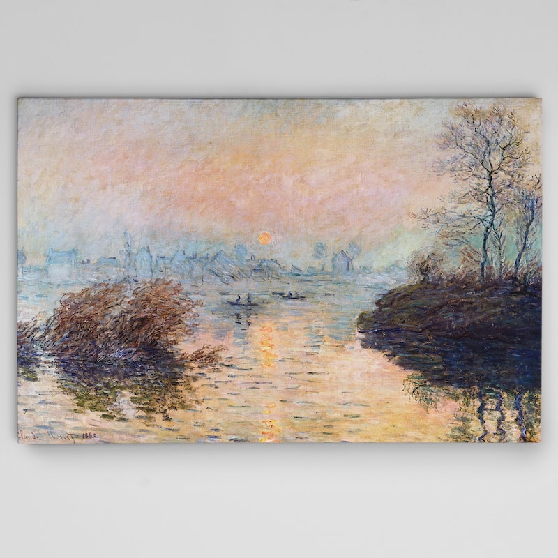 Claude Monet 'Sunset on the Seine' Wrapped Canvas Art