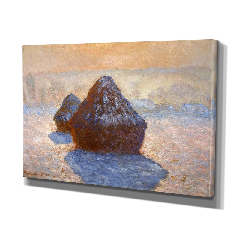 Wexford Home Claude Monet 'Haystacks White' Canvas Artwork