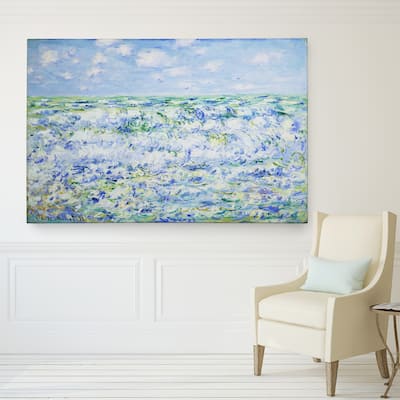 Claude Monet 'Waves Breaking' Canvas Wall Art