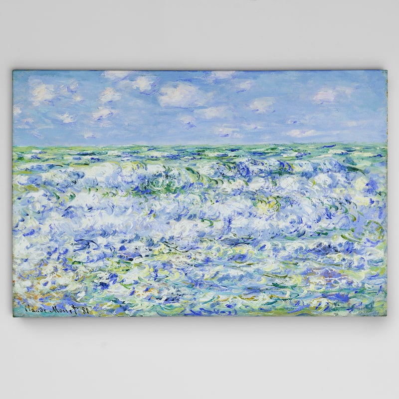 Claude Monet 'Waves Breaking' Canvas Wall Art