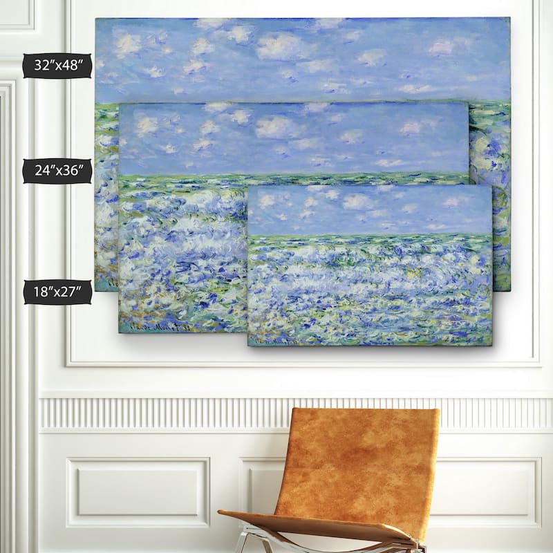 Claude Monet 'Waves Breaking' Canvas Wall Art