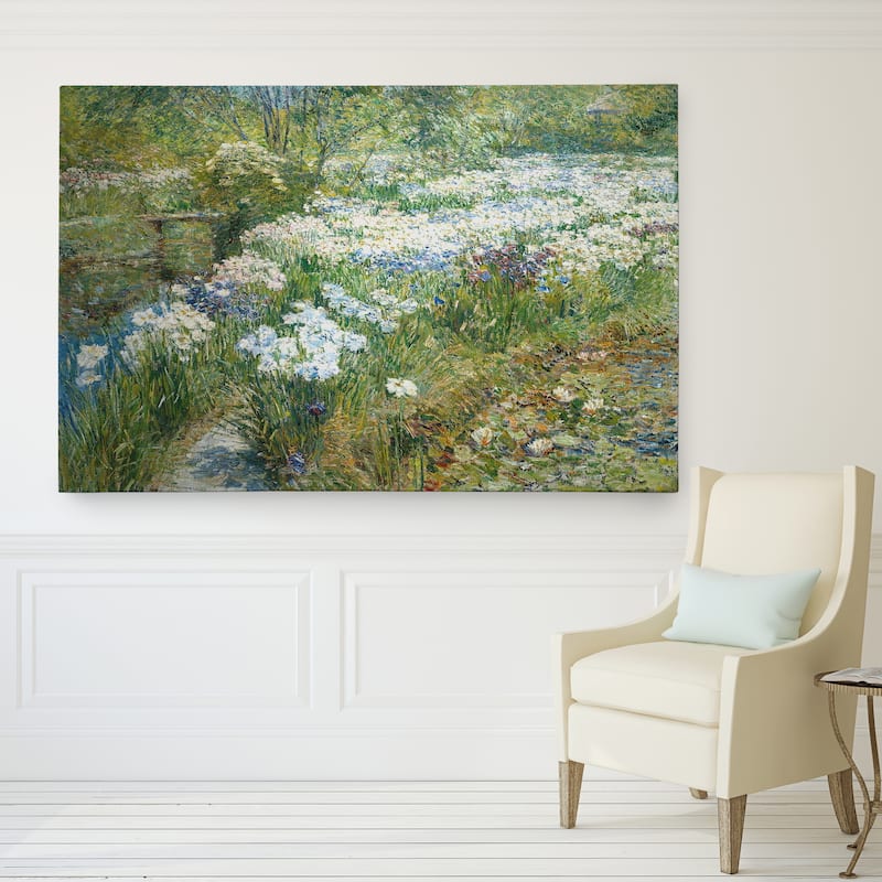 Wexford Home Childe Hassam 'The Water Garden' Hand-wrapped Glicee Canvas Art