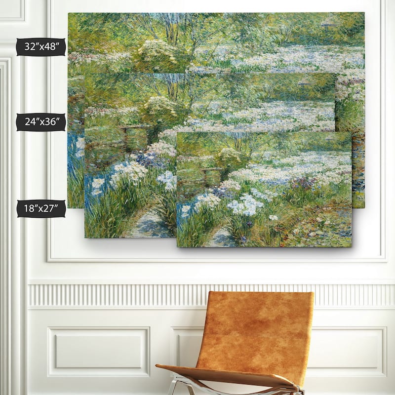 Wexford Home Childe Hassam 'The Water Garden' Hand-wrapped Glicee Canvas Art