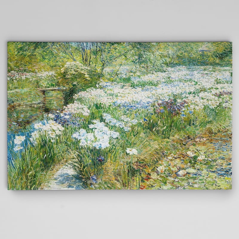 Wexford Home Childe Hassam 'The Water Garden' Hand-wrapped Glicee Canvas Art