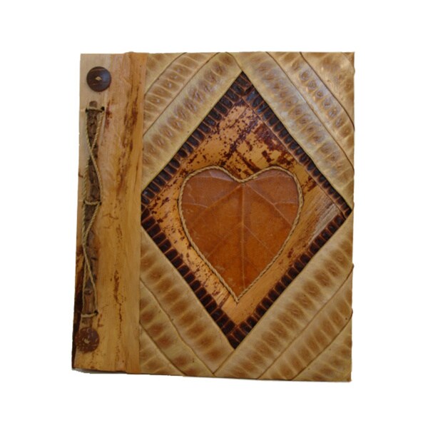 Handmade Pea Pod Heart Photo Album (Indonesia)