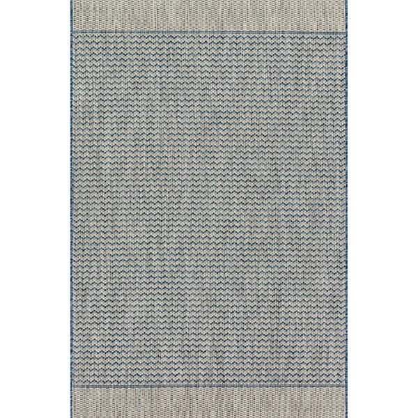 Indoor/ Outdoor Chevron Stripe Patio Rug - 9'2 x 12'1