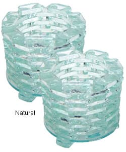 Handmade Set of 2 Recycled Glass Votives (Indonesia)