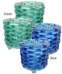 Handmade Set of 2 Recycled Glass Votives (Indonesia)