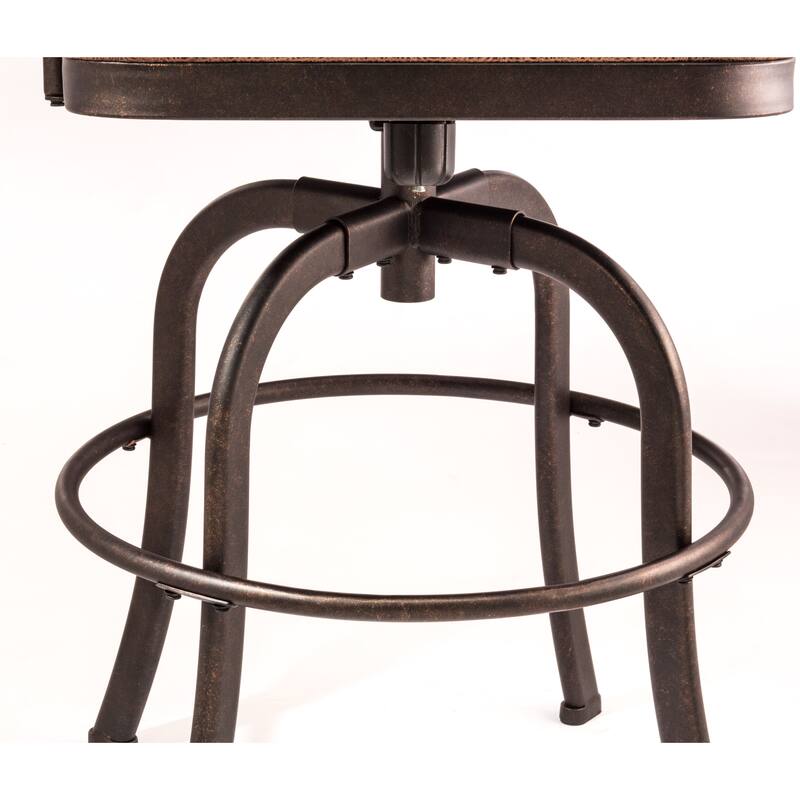 Hillsdale Furniture Bridgetown Metal Counter Height Swivel Stool, Aged Bronze