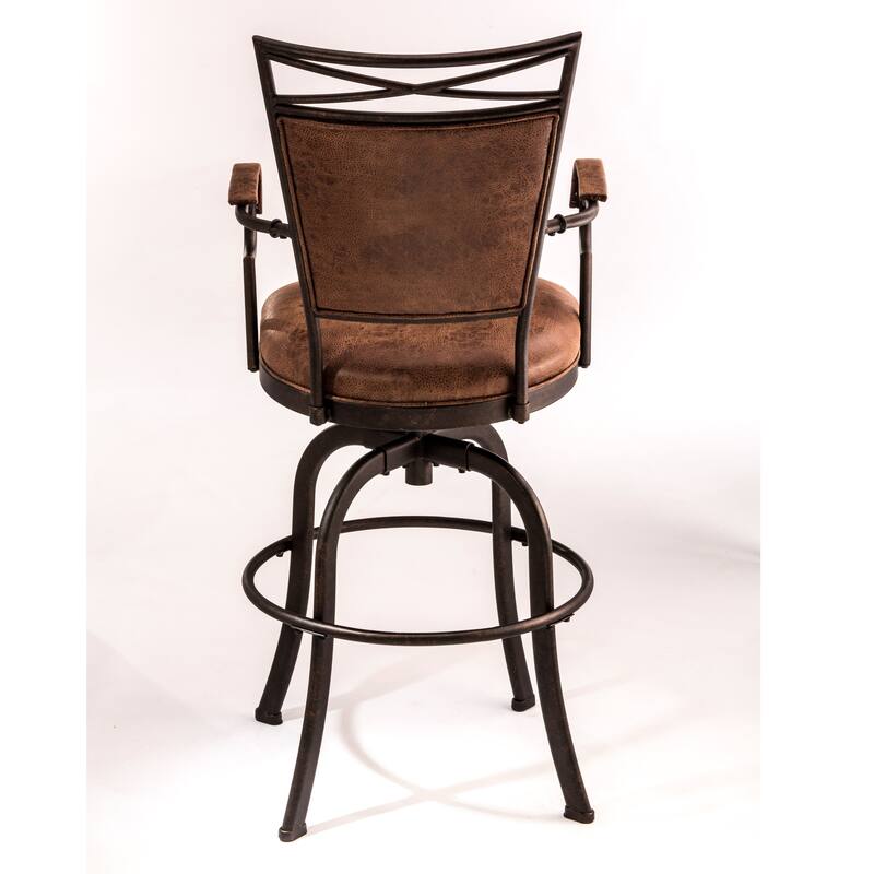 Hillsdale Furniture Bridgetown Metal Counter Height Swivel Stool, Aged Bronze