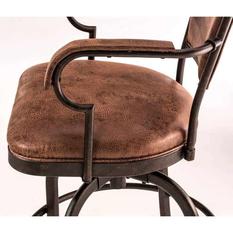 Hillsdale Furniture Bridgetown Metal Counter Height Swivel Stool, Aged Bronze