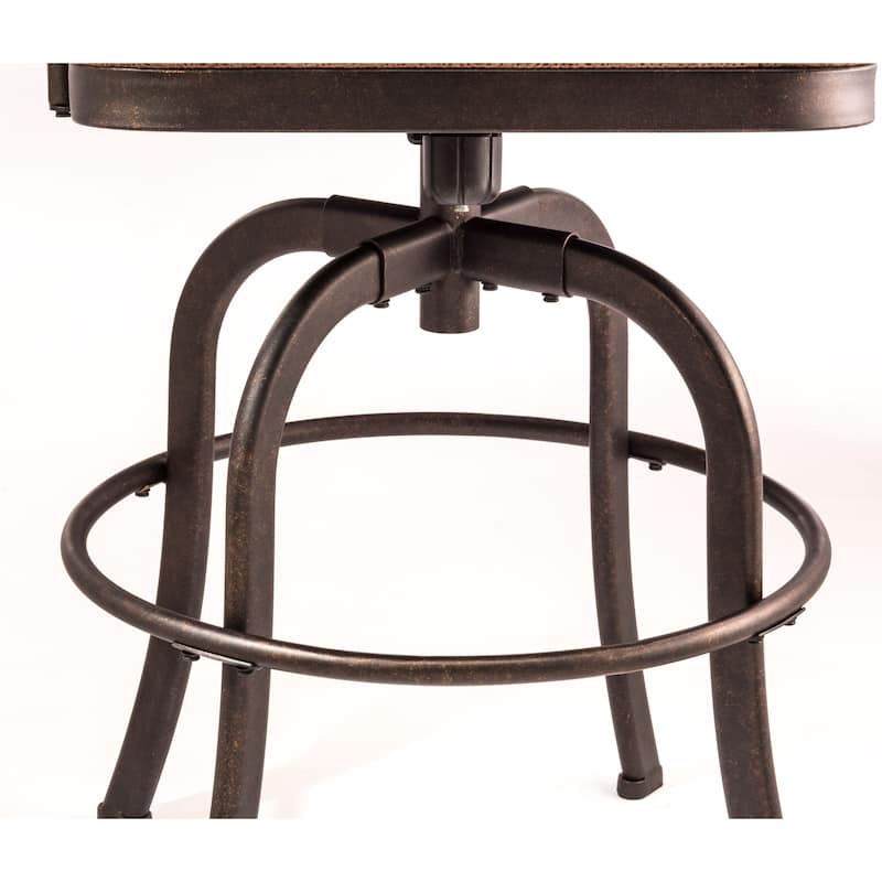 Hillsdale Furniture Bridgetown Metal Bar Height Swivel Stool, Aged Bronze