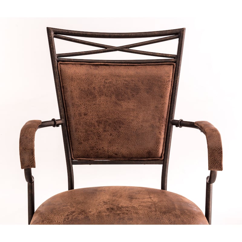 Hillsdale Furniture Bridgetown Metal Bar Height Swivel Stool, Aged Bronze