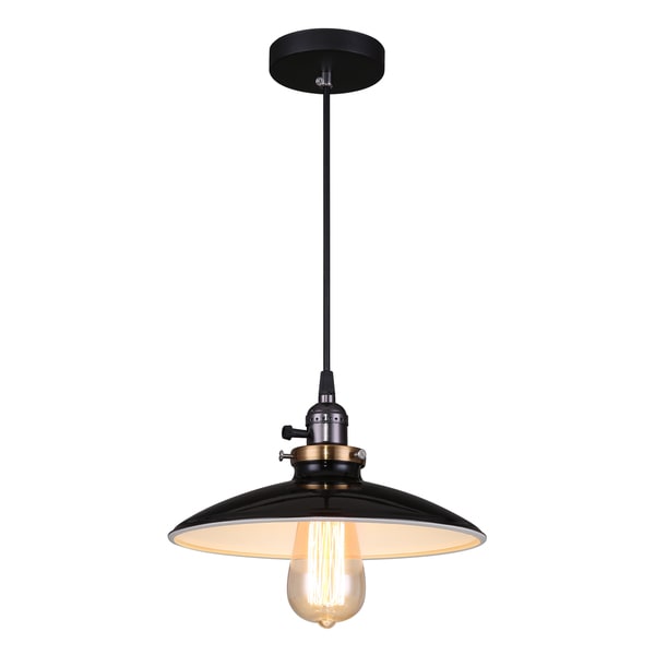 Journee Home 'Samson' 10 in Hard Wired Glass Pendant Light With Included Edison Bulb