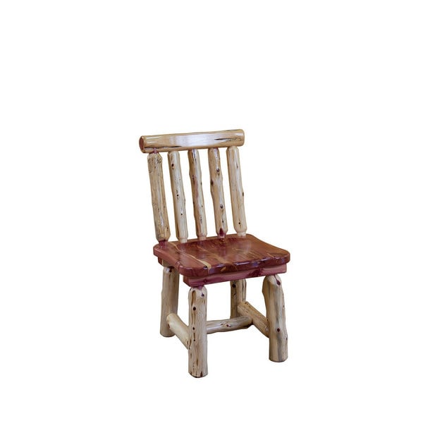 Shop Rustic Red Cedar Log Dining Chair Spindle Back Amish