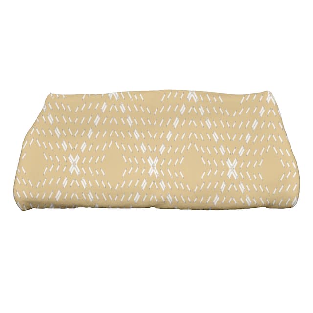30 x 60-inch, Dots and Dashes, Geometric Print Bath Towel - Yellow