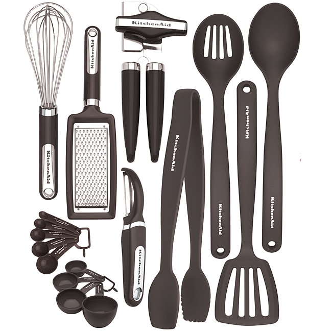 KitchenAid Classic Culinary Gadget and Tool - Set of 17 (Black)