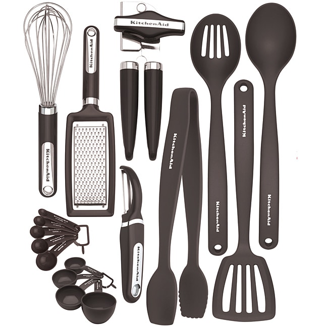 KitchenAid Classic Culinary Gadget and Tool - Set of 17 (Black