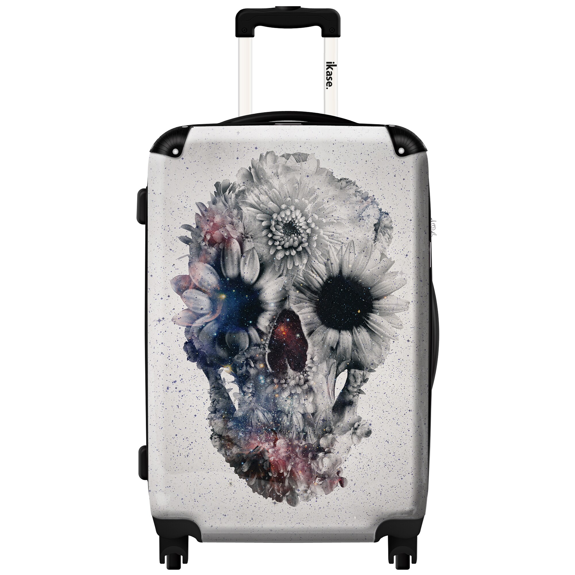 Ikase Hardside Spinner Luggage Skull Frida Kahlo Flower