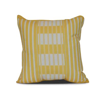 Beach Blanket Stripe Print Outdoor Pillow