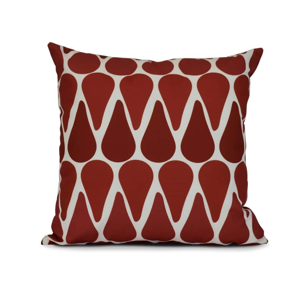Watermelon Seeds Geometric Print Outdoor Pillow