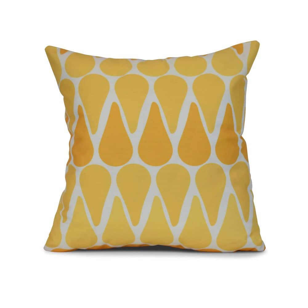 Watermelon Seeds Geometric Print Outdoor Pillow