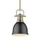 Option aged brass with matte black shade