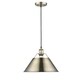 preview thumbnail 1 of 1, Orwell AB 1 Light Pendant Aged Brass Shade