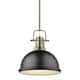 Option aged brass with matte black shade