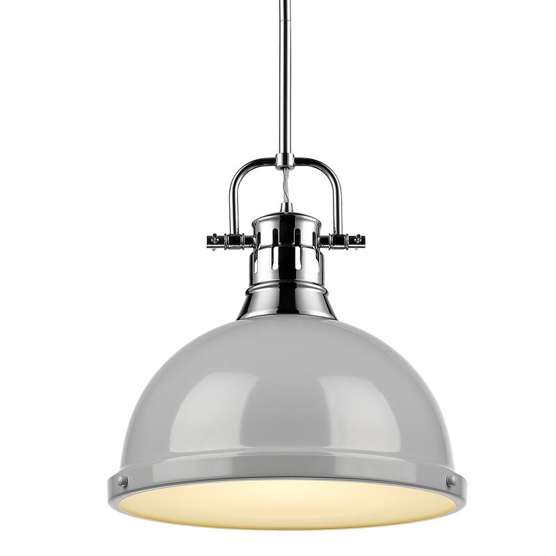 Golden Lighting Duncan Aged Brass 1-light Pendant