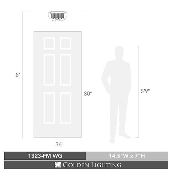 Golden Lighting Ella White Gold Flush Mount Light Fixture