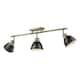 Option aged brass with matte black shades