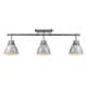 preview thumbnail 46 of 44, Golden Lighting Duncan 3-light Semi-flush Aged Brass Steel Track Light with Aged Brass Shades