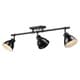 preview thumbnail 17 of 44, Golden Lighting Duncan 3-light Semi-flush Aged Brass Steel Track Light with Aged Brass Shades