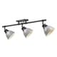 preview thumbnail 23 of 44, Golden Lighting Duncan 3-light Semi-flush Aged Brass Steel Track Light with Aged Brass Shades