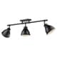 preview thumbnail 1 of 44, Golden Lighting Duncan 3-light Semi-flush Aged Brass Steel Track Light with Aged Brass Shades black with matte black shades