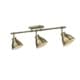 preview thumbnail 4 of 44, Golden Lighting Duncan 3-light Semi-flush Aged Brass Steel Track Light with Aged Brass Shades