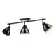 preview thumbnail 1 of 44, Golden Lighting Duncan 3-light Semi-flush Aged Brass Steel Track Light with Aged Brass Shades black with black shades