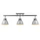 preview thumbnail 40 of 44, Golden Lighting Duncan 3-light Semi-flush Aged Brass Steel Track Light with Aged Brass Shades