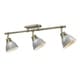 preview thumbnail 12 of 44, Golden Lighting Duncan 3-light Semi-flush Aged Brass Steel Track Light with Aged Brass Shades
