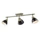 preview thumbnail 7 of 44, Golden Lighting Duncan 3-light Semi-flush Aged Brass Steel Track Light with Aged Brass Shades