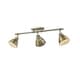 preview thumbnail 5 of 44, Golden Lighting Duncan 3-light Semi-flush Aged Brass Steel Track Light with Aged Brass Shades