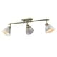 preview thumbnail 11 of 44, Golden Lighting Duncan 3-light Semi-flush Aged Brass Steel Track Light with Aged Brass Shades