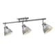 preview thumbnail 45 of 44, Golden Lighting Duncan 3-light Semi-flush Aged Brass Steel Track Light with Aged Brass Shades