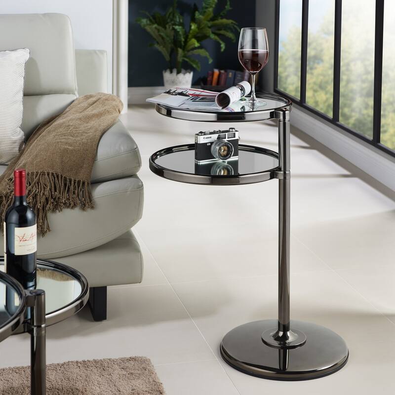 Furniture of America Cara Contemporary 2-shelf Motion Metal Side Table